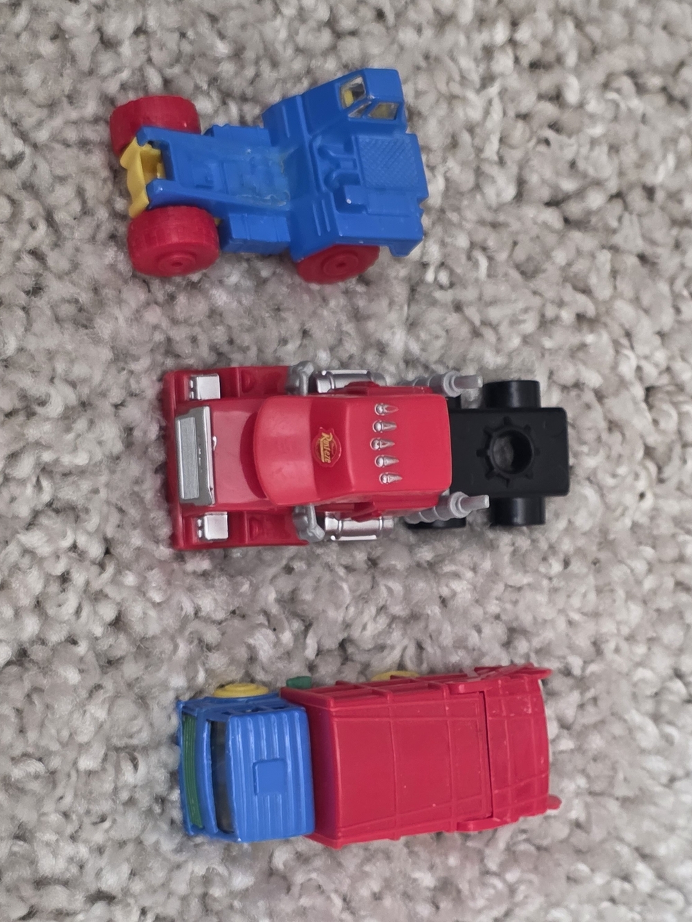 Source Unknown Red and Blue Mini Toy Trucks Set
